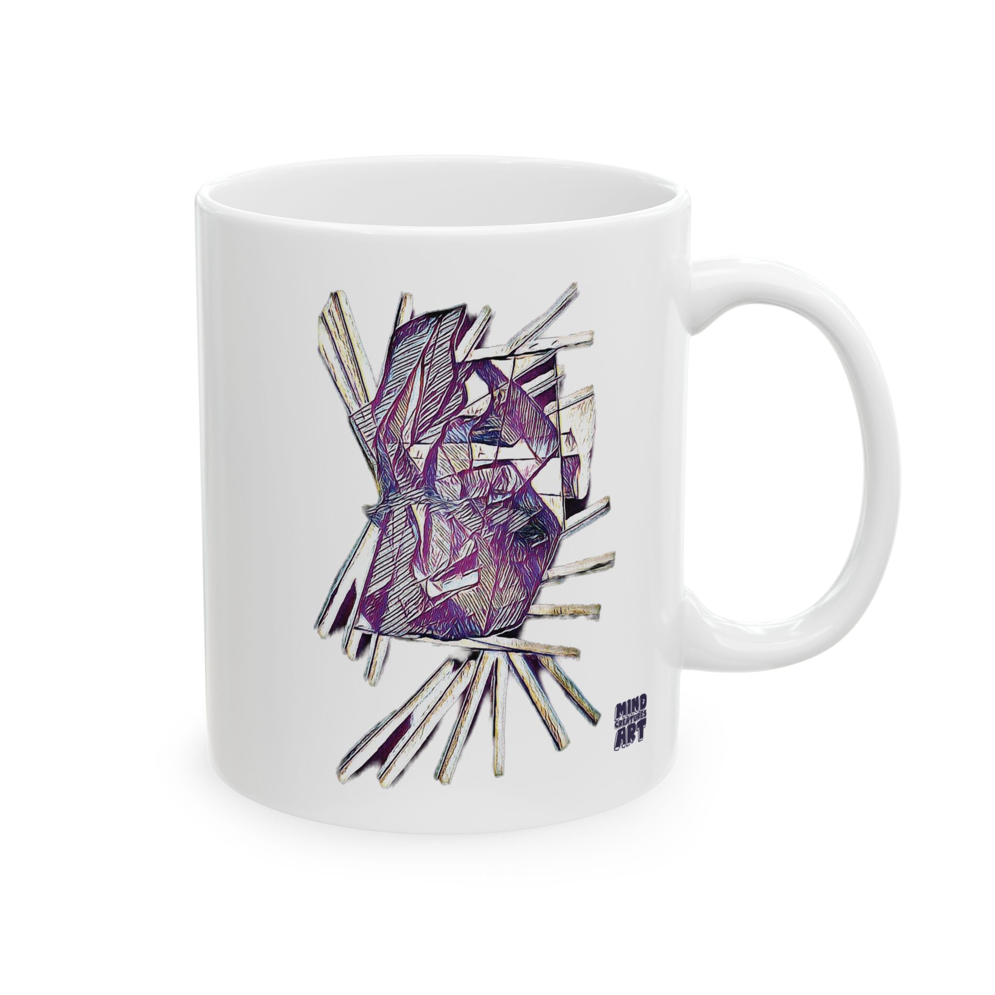 Lightspeed (Purple) White Ceramic Mug, (11oz, 15oz)