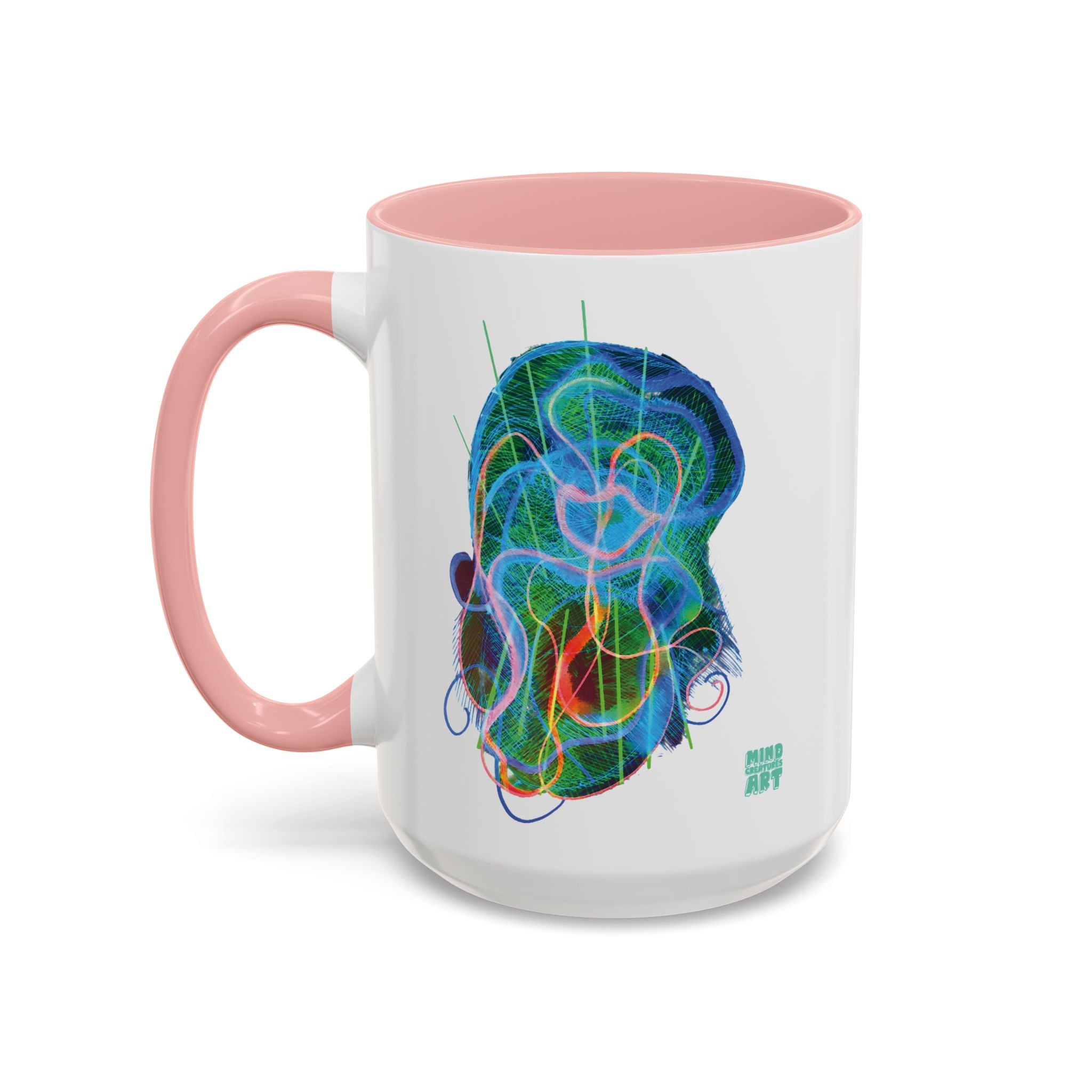 Davy Jones (Electric Blue & Green) Accent Coffee Mug (11oz, 15oz)