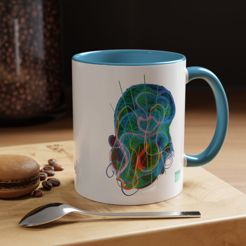Davy Jones (Electric Blue & Green) Accent Coffee Mug (11oz, 15oz)