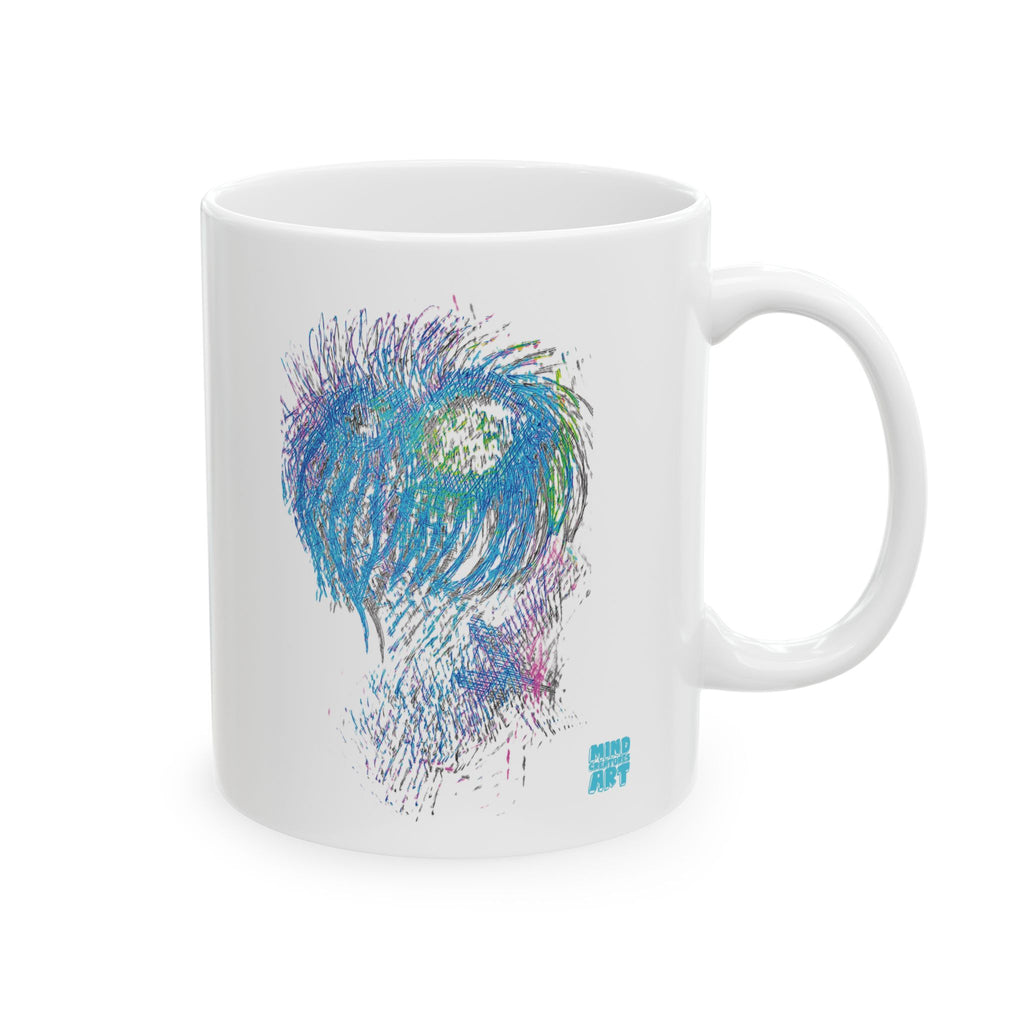 Party Monster White Ceramic Mug, (11oz, 15oz)