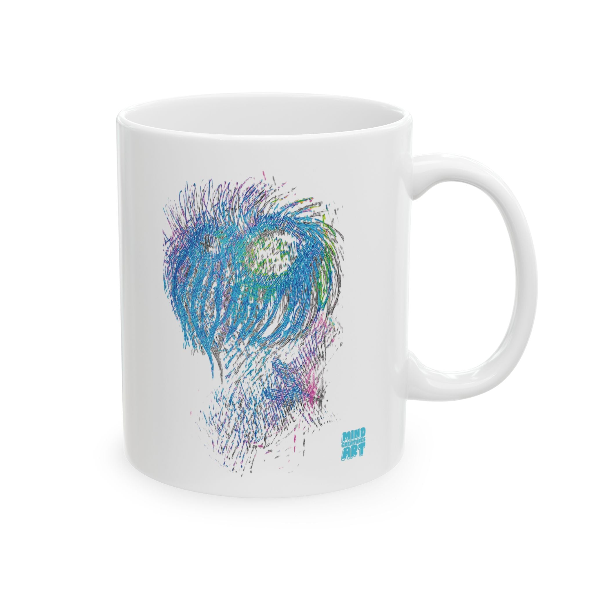 Party Monster White Ceramic Mug, (11oz, 15oz)