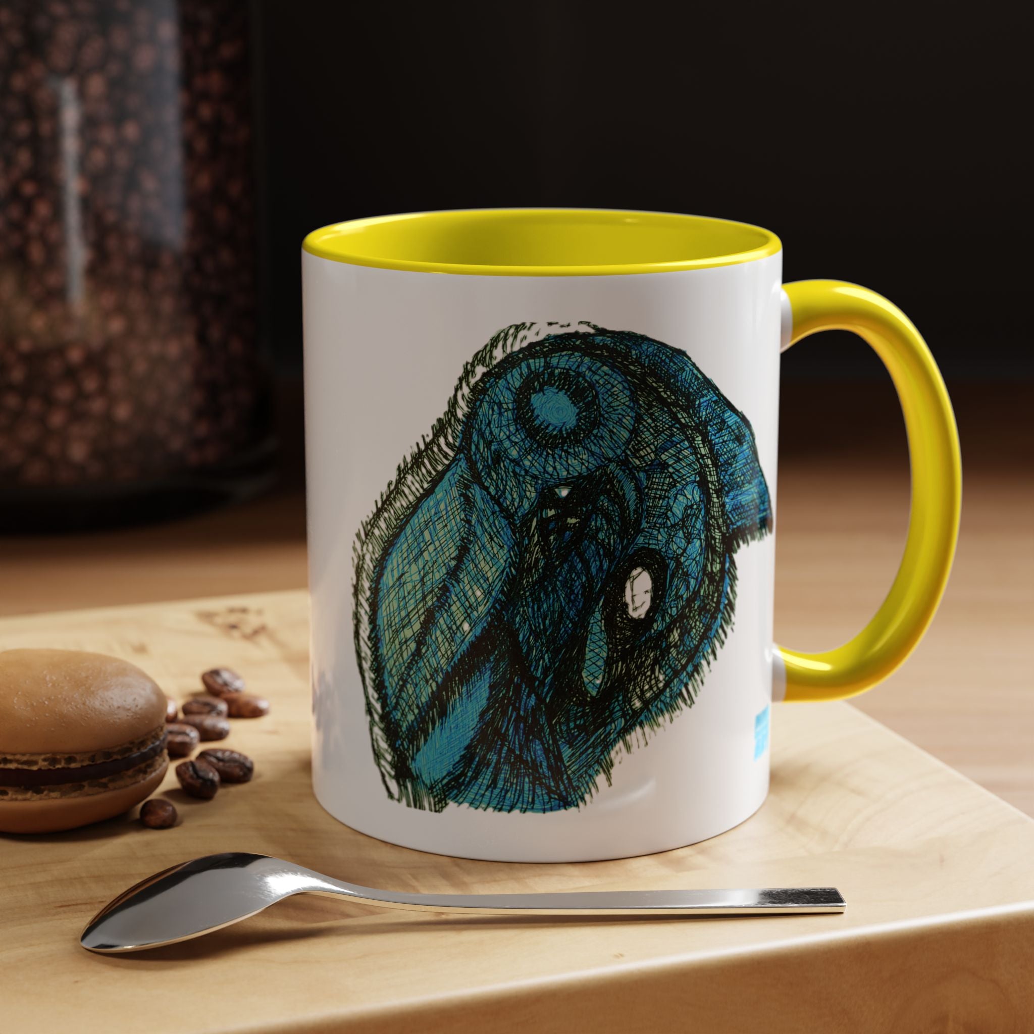 Who Are You? (Teal) Accent Coffee Mug (11oz, 15oz)
