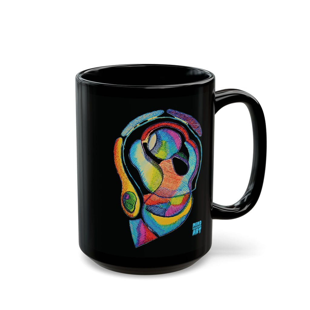 Cyclical Black Ceramic Mug (11oz, 15oz)