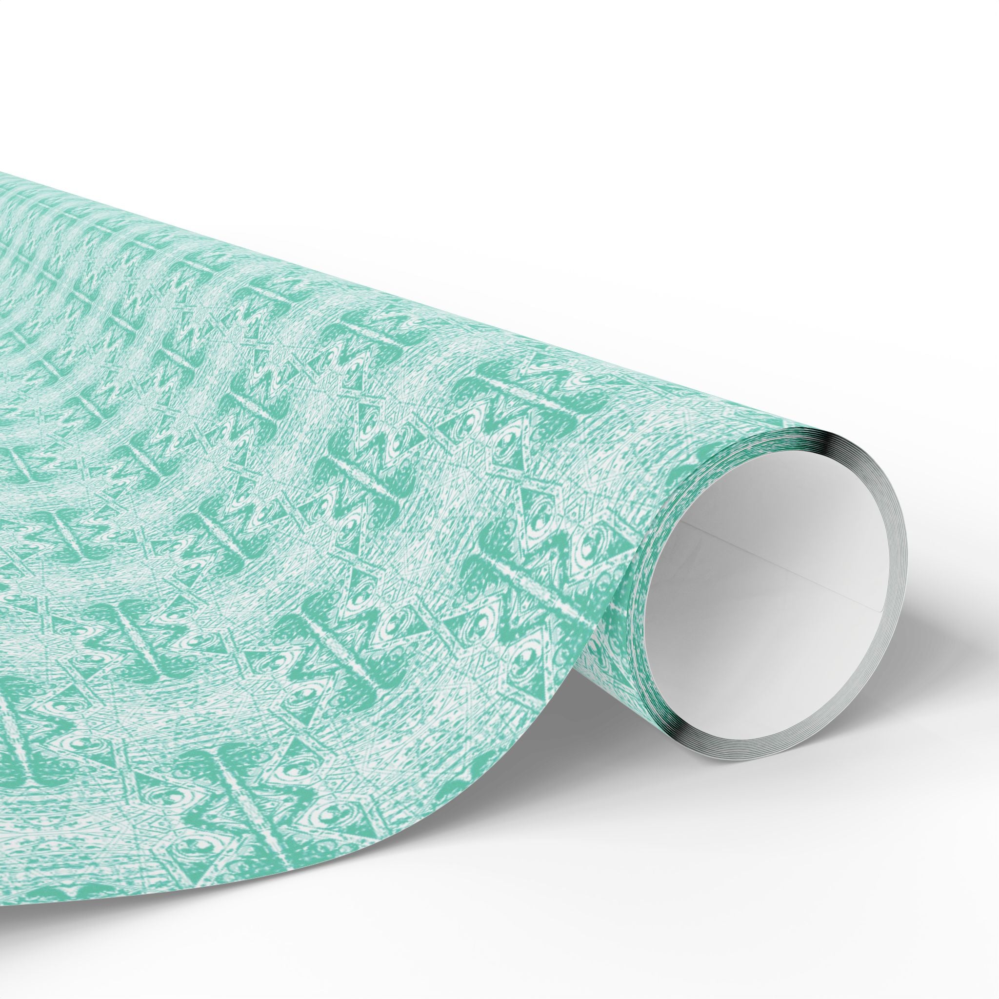 Love (Seafoam, White Background) Heavy Wrapping Paper