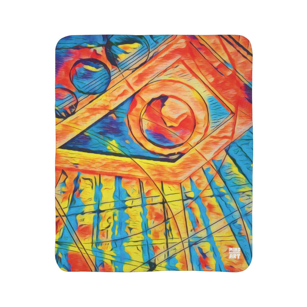 Love (Neon) Fleece Sherpa Blanket