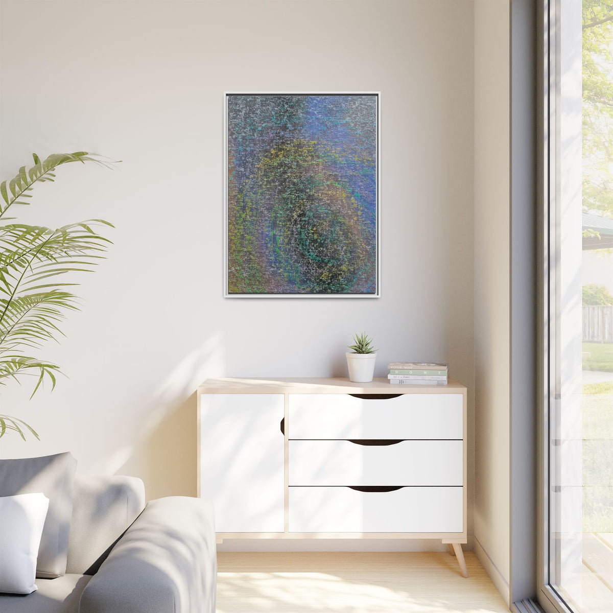 Iridescent (V2) Matte Canvas, Framed
