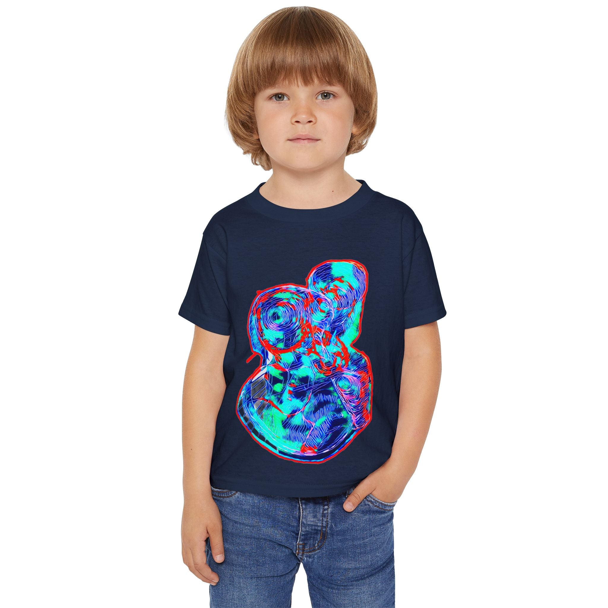 Curiosity (Blue & Red) Heavy Cotton™ Toddler T-shirt