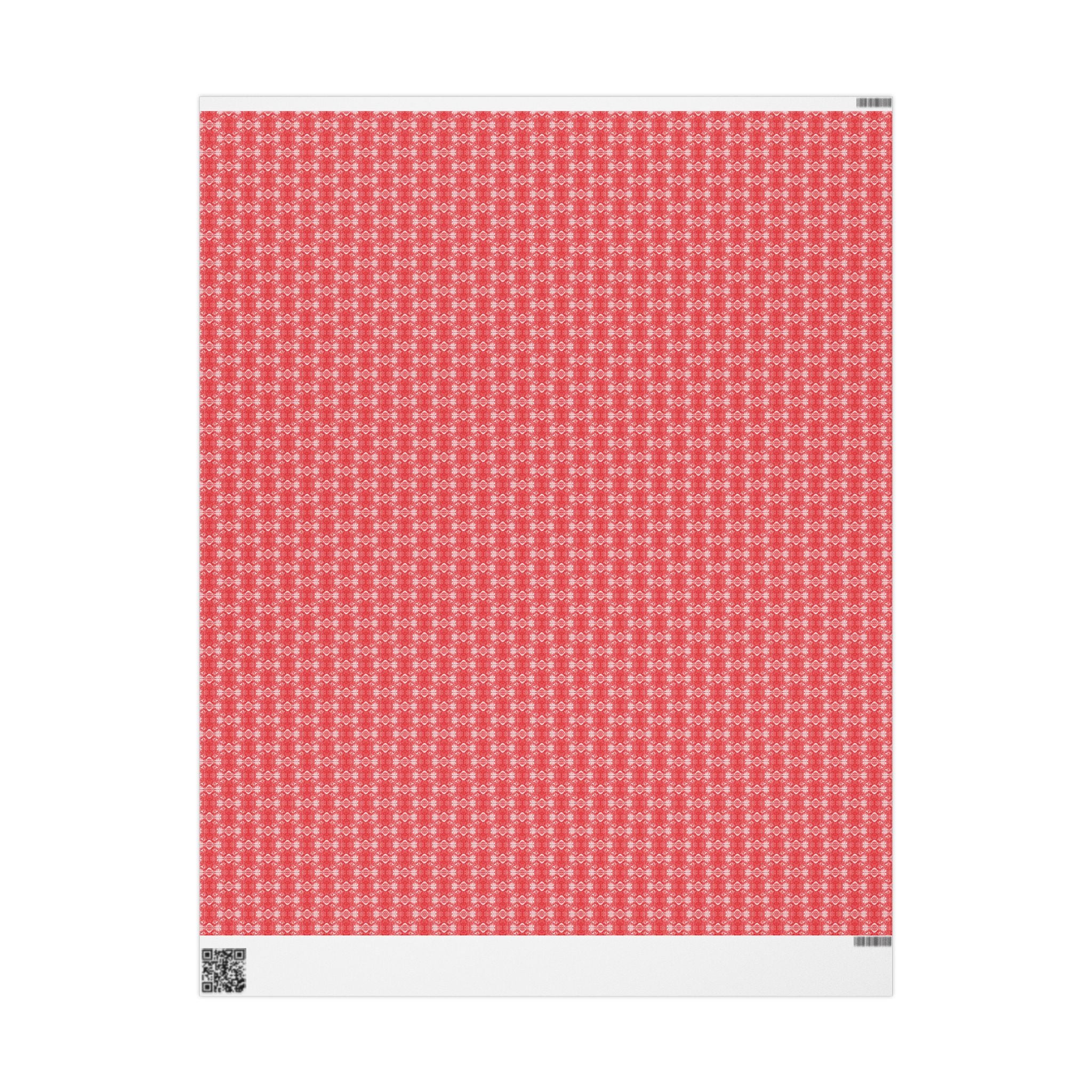 Love (White, Red Background) Heavy Wrapping Paper