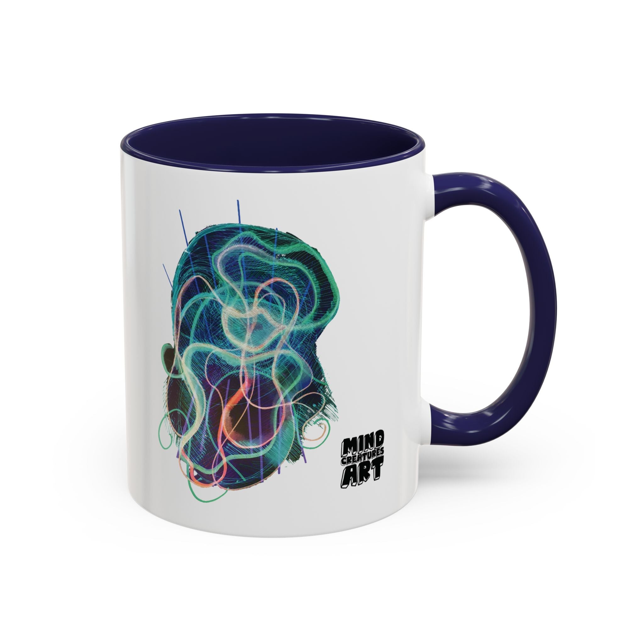 Davy Jones (Electric Teal) Accent Coffee Mug (11oz, 15oz)