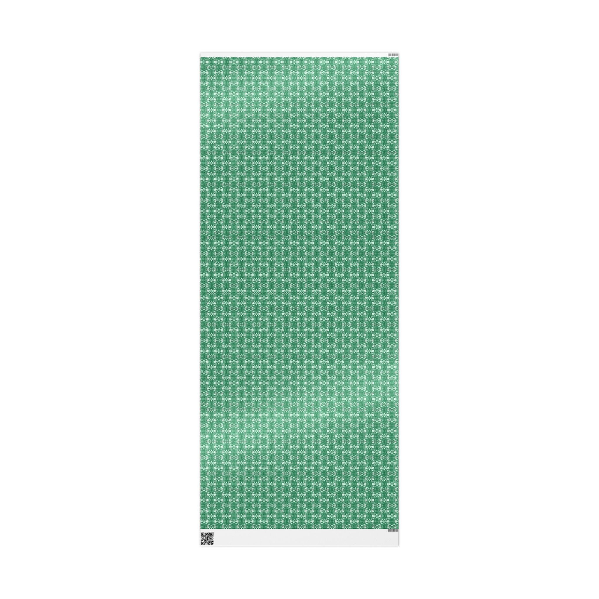 Love (White, Green Background) Heavy Wrapping Paper