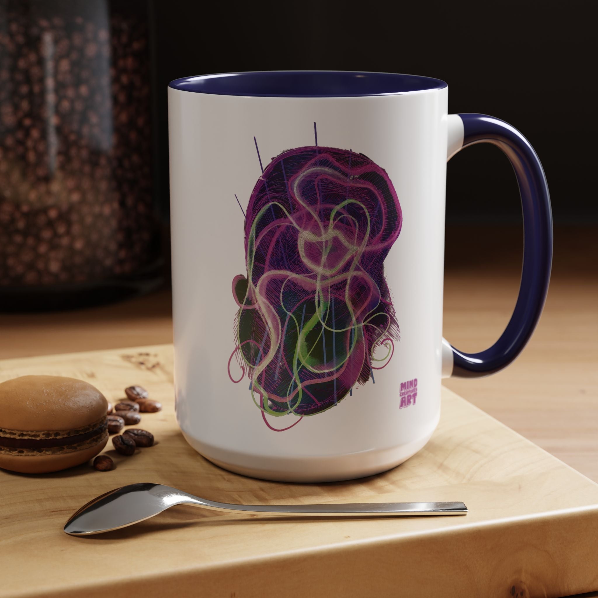 Davy Jones (Electric Purple) Accent Coffee Mug (11oz, 15oz)