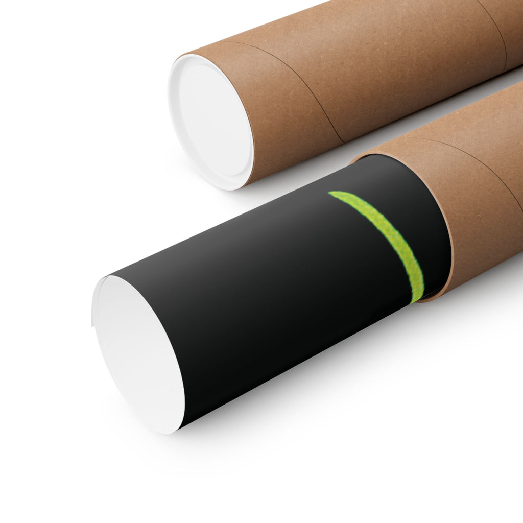 Dive Reflex (Lime, Black Background) Matte Poster