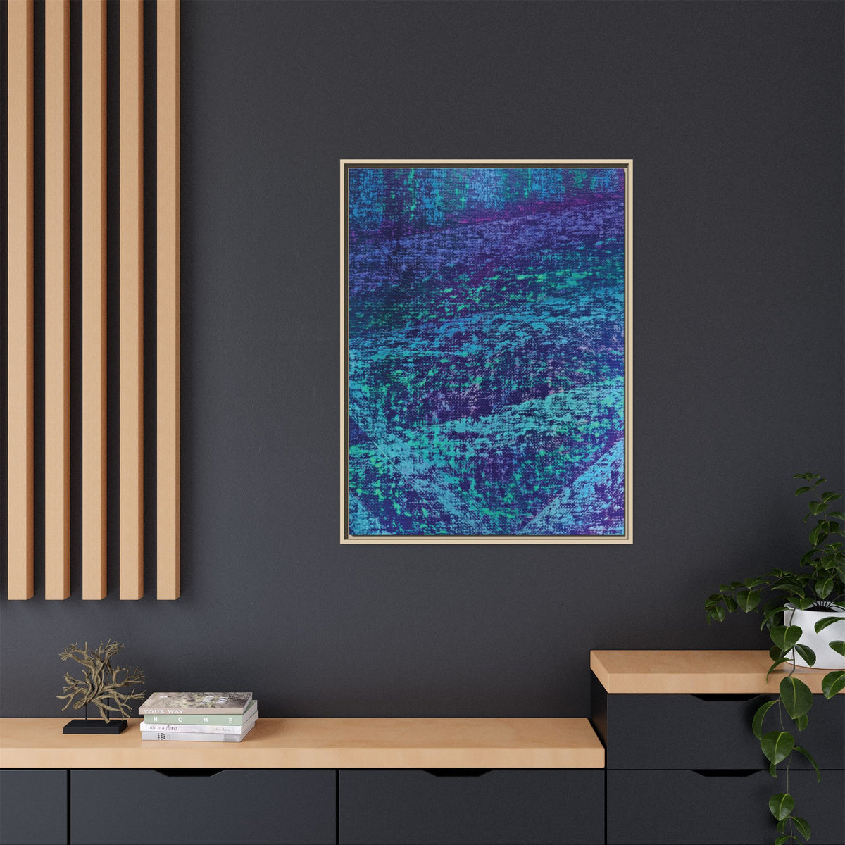 Lagoon Matte Canvas, Framed