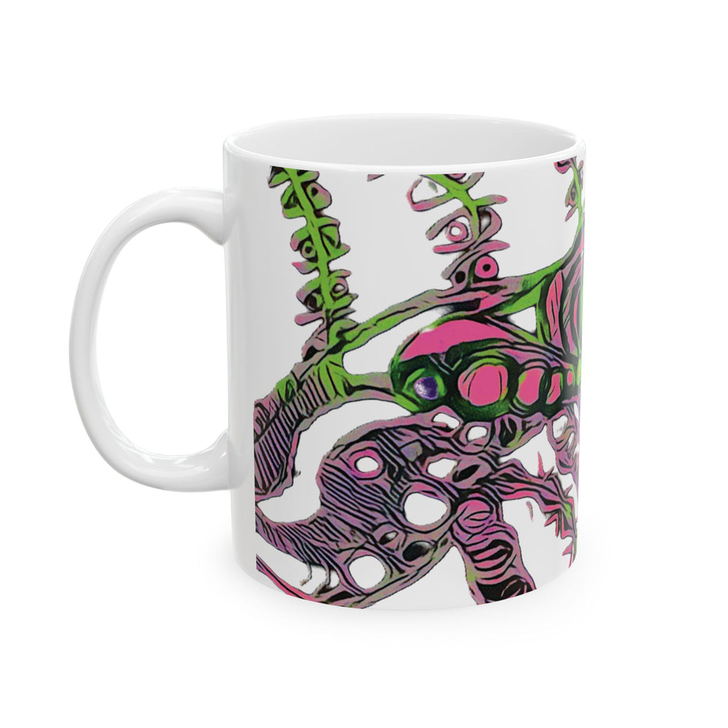 Vessel (Neon) White Ceramic Mug, (11oz, 15oz)