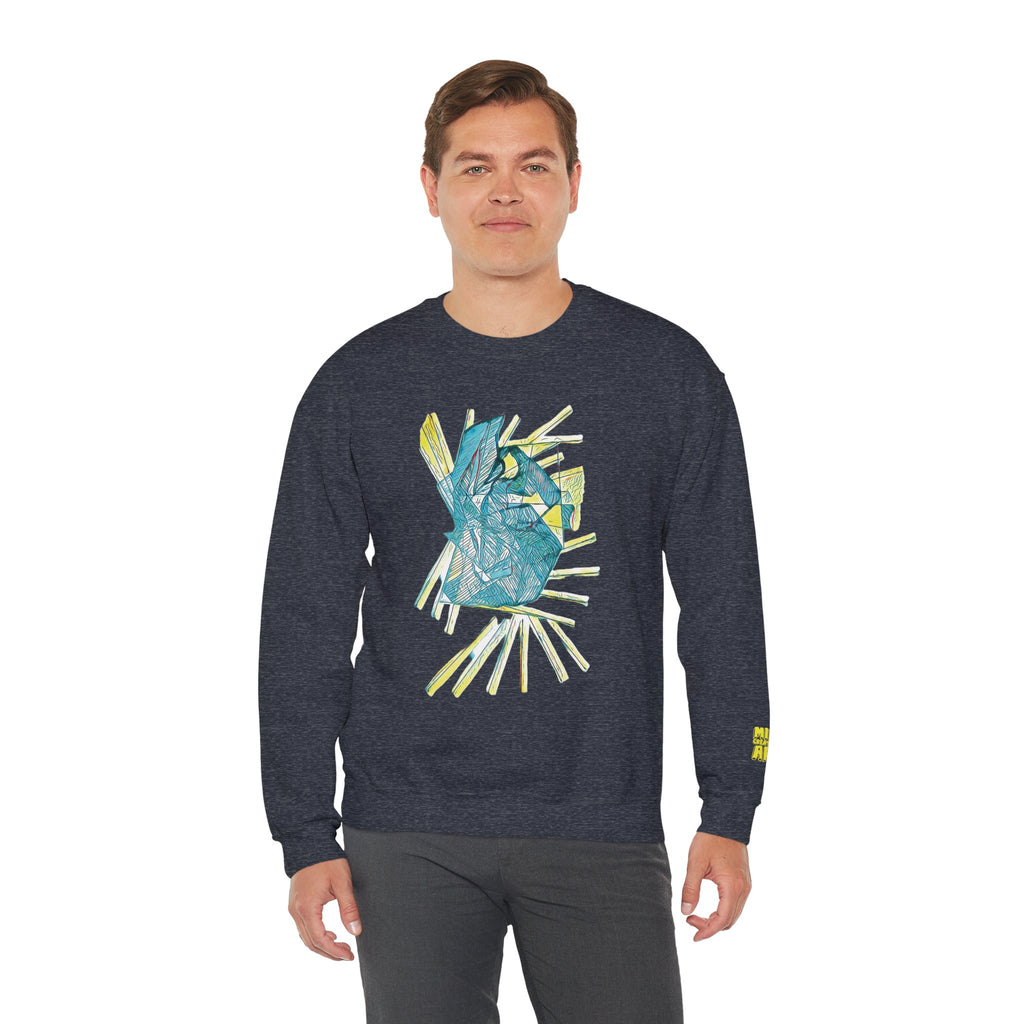 Lightspeed (Aqua) Unisex Heavy Blend™ Crewneck Sweatshirt