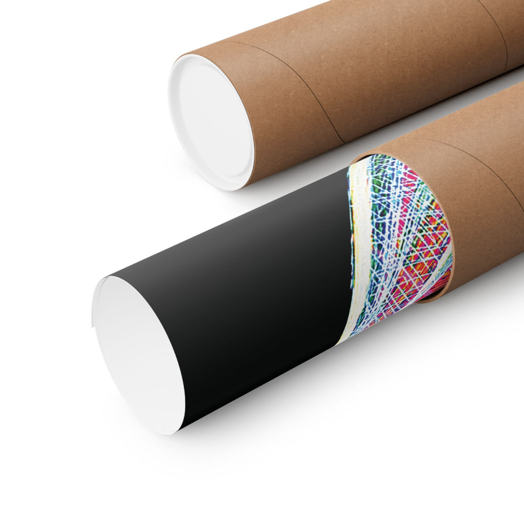 Renewal (Electric Multi, Black Background) Matte Poster