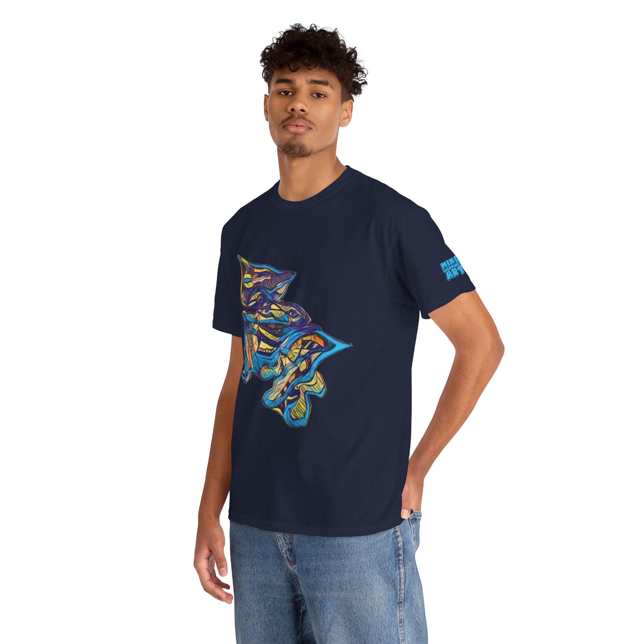 Cheshire (Blue & Yellow) Unisex Heavy Cotton Tee