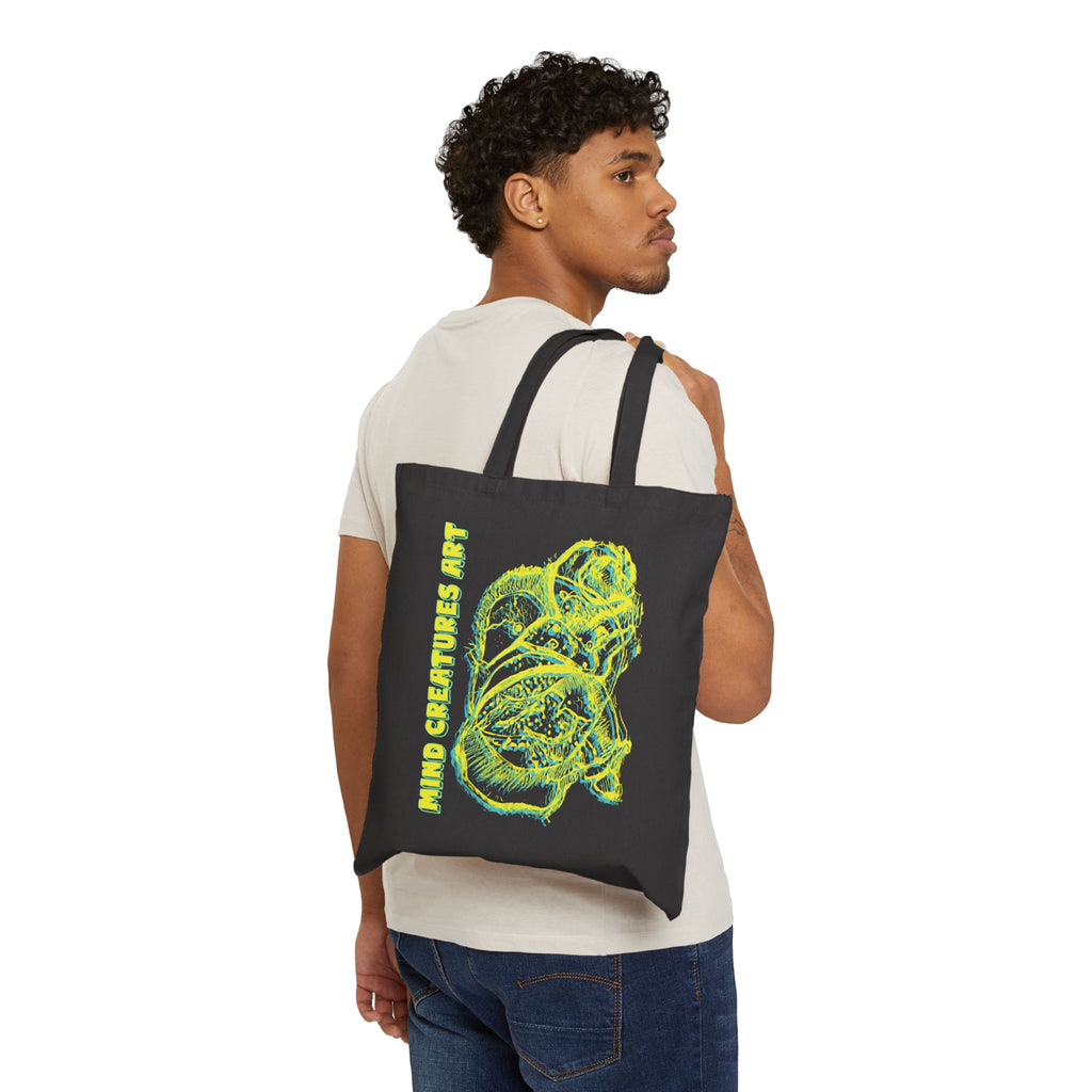 Exploration (Blur, Blue & Yellow) Cotton Canvas Tote Bag