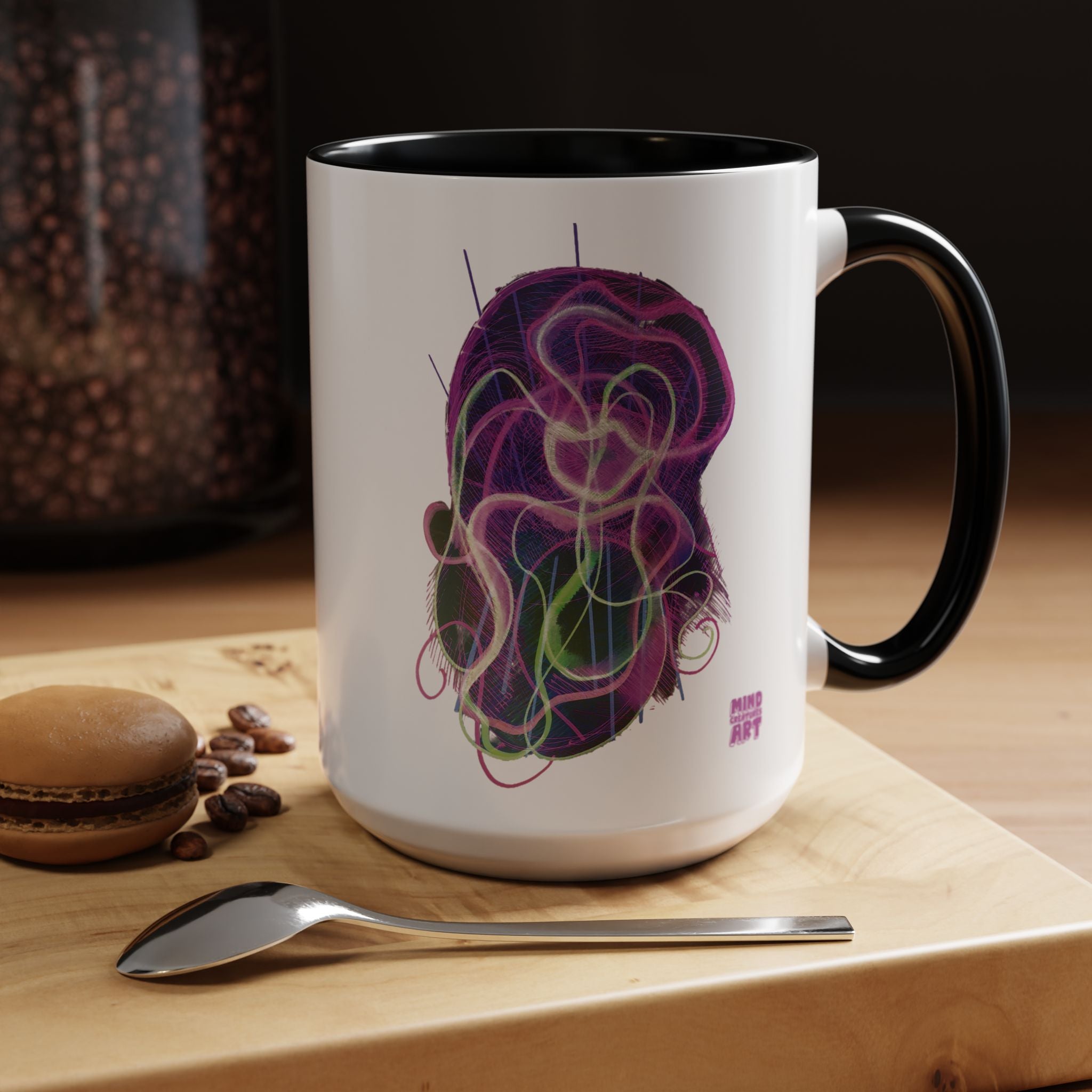 Davy Jones (Electric Purple) Accent Coffee Mug (11oz, 15oz)