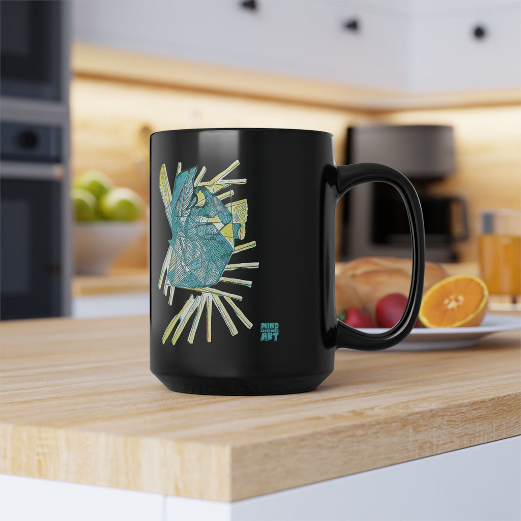 Lightspeed (Aqua) Black Ceramic Mug (11oz, 15oz)