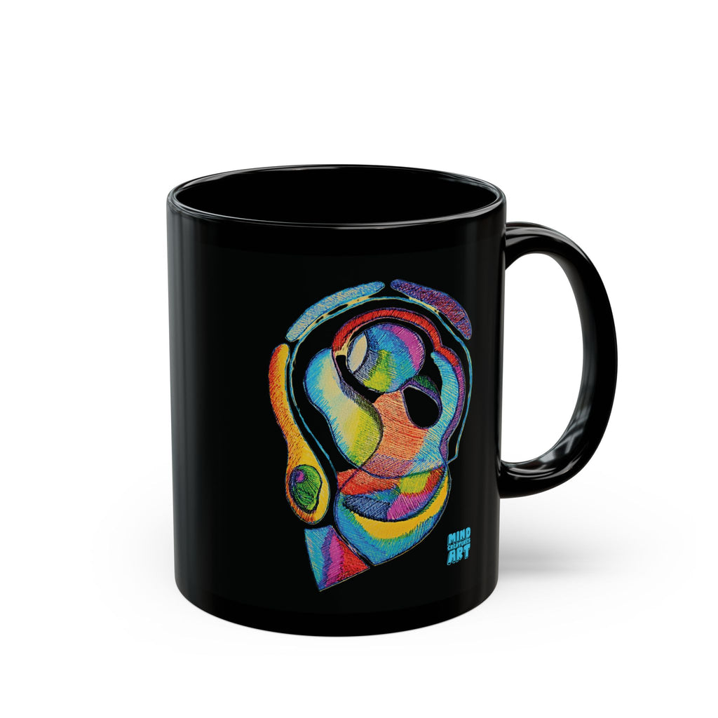 Cyclical Black Ceramic Mug (11oz, 15oz)