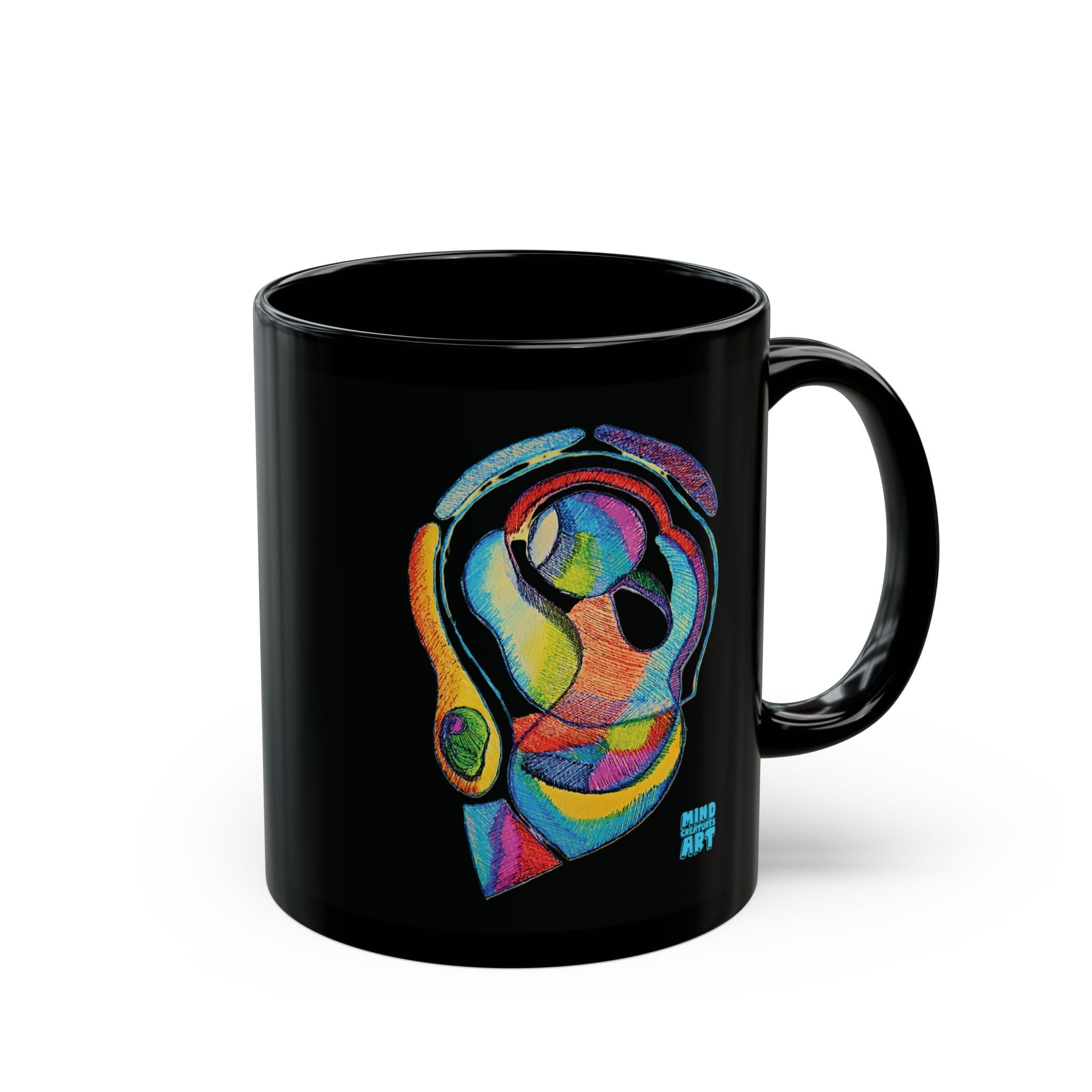Cyclical Black Ceramic Mug (11oz, 15oz)