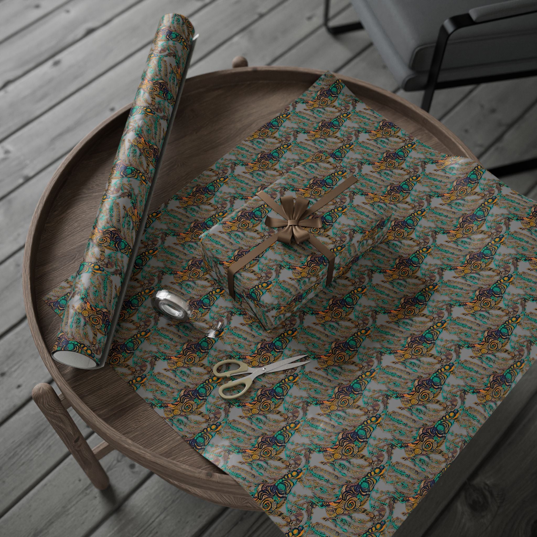 Vessel (Gray Background) Heavy Wrapping Paper