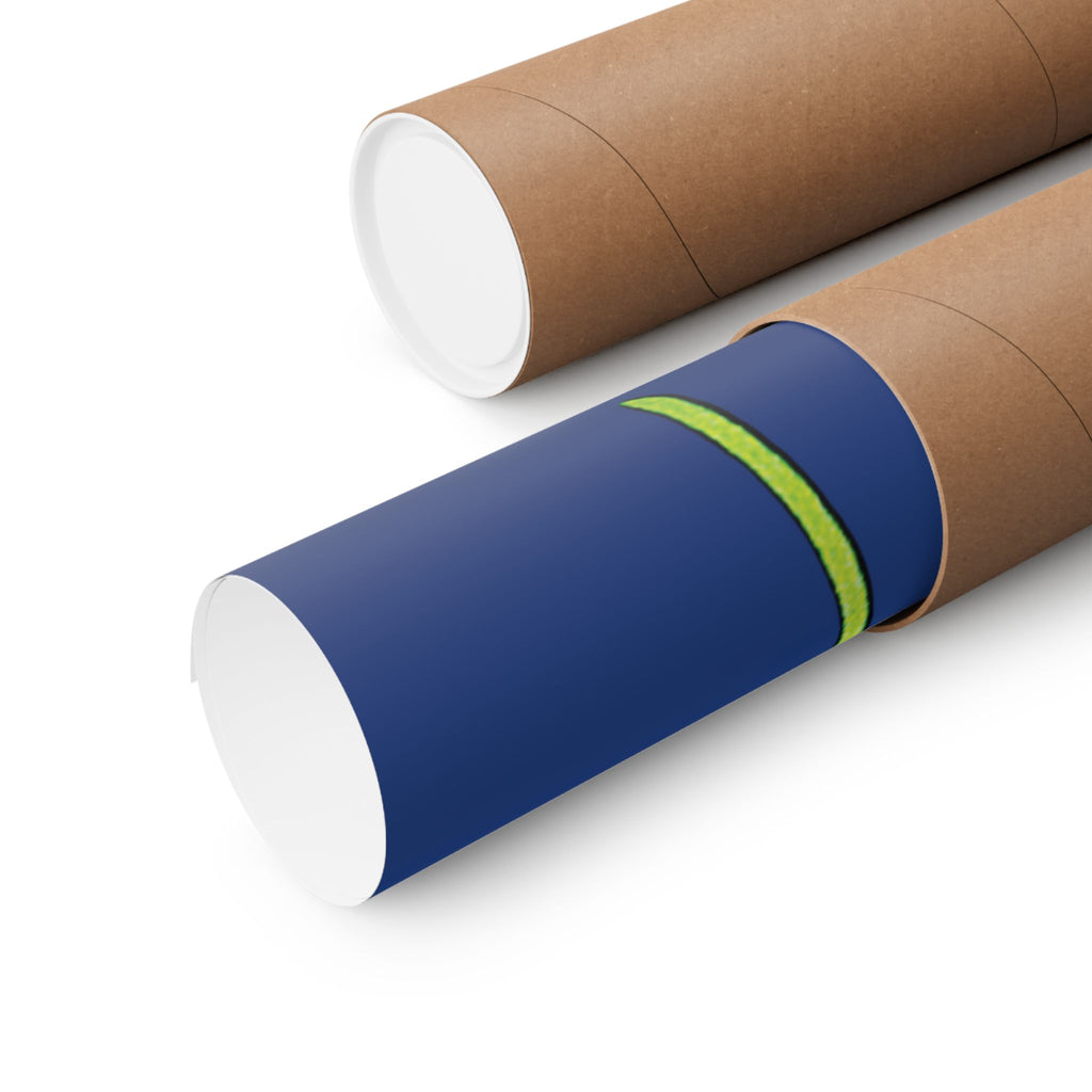 Dive Reflex (Lime, Dark Blue Background) Matte Poster