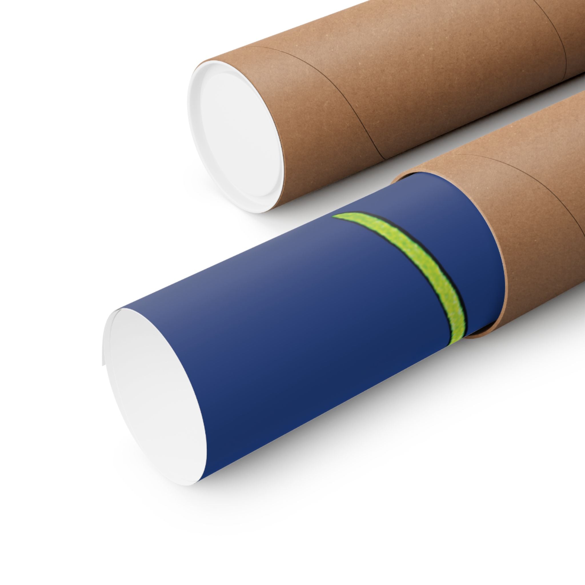 Dive Reflex (Lime, Dark Blue Background) Matte Poster