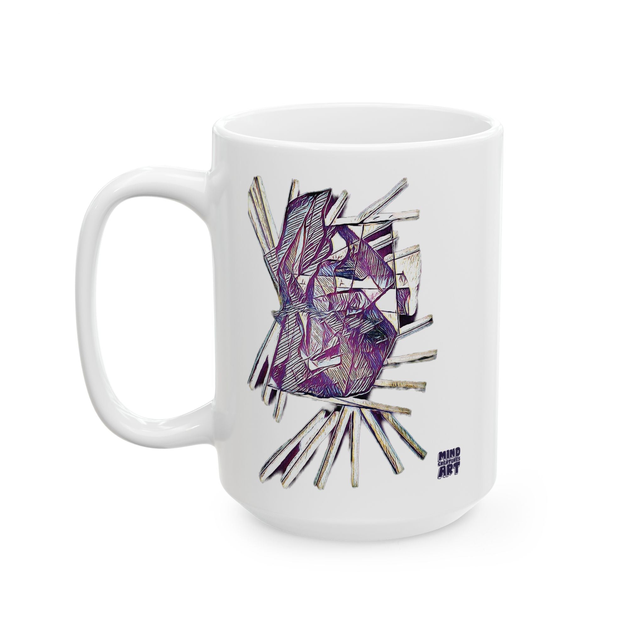 Lightspeed (Purple) White Ceramic Mug, (11oz, 15oz)