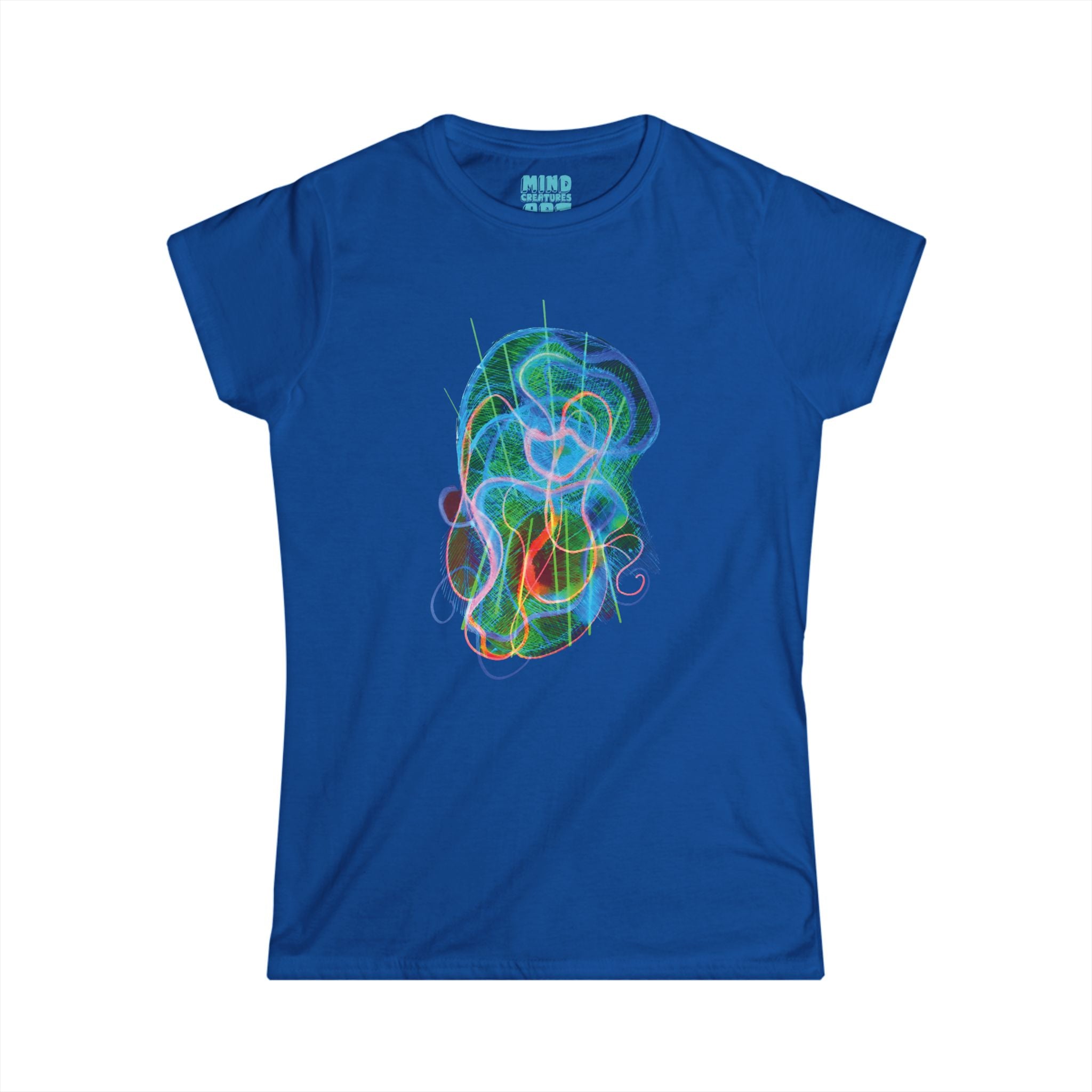 Davy Jones (Electric Green & Blue) Women's Softstyle Tee