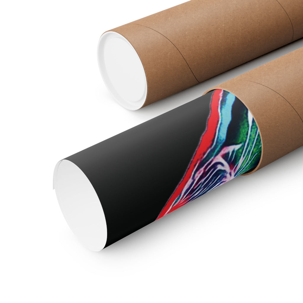 Curiosity (Red & Green, Black Background) Matte Poster