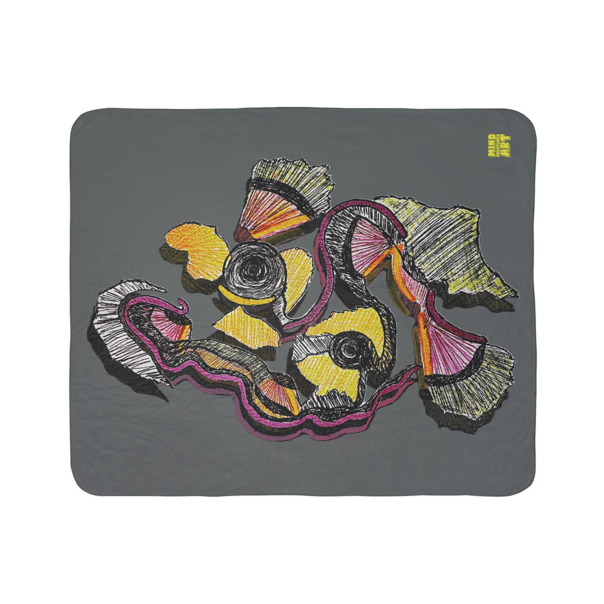 Crimson Teacher (Dark Gray Background) Fleece Sherpa Blanket