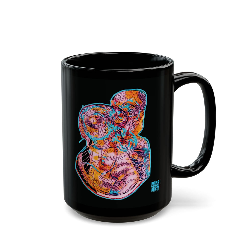 Curiosity (Pink) Black Ceramic Mug (11oz, 15oz)