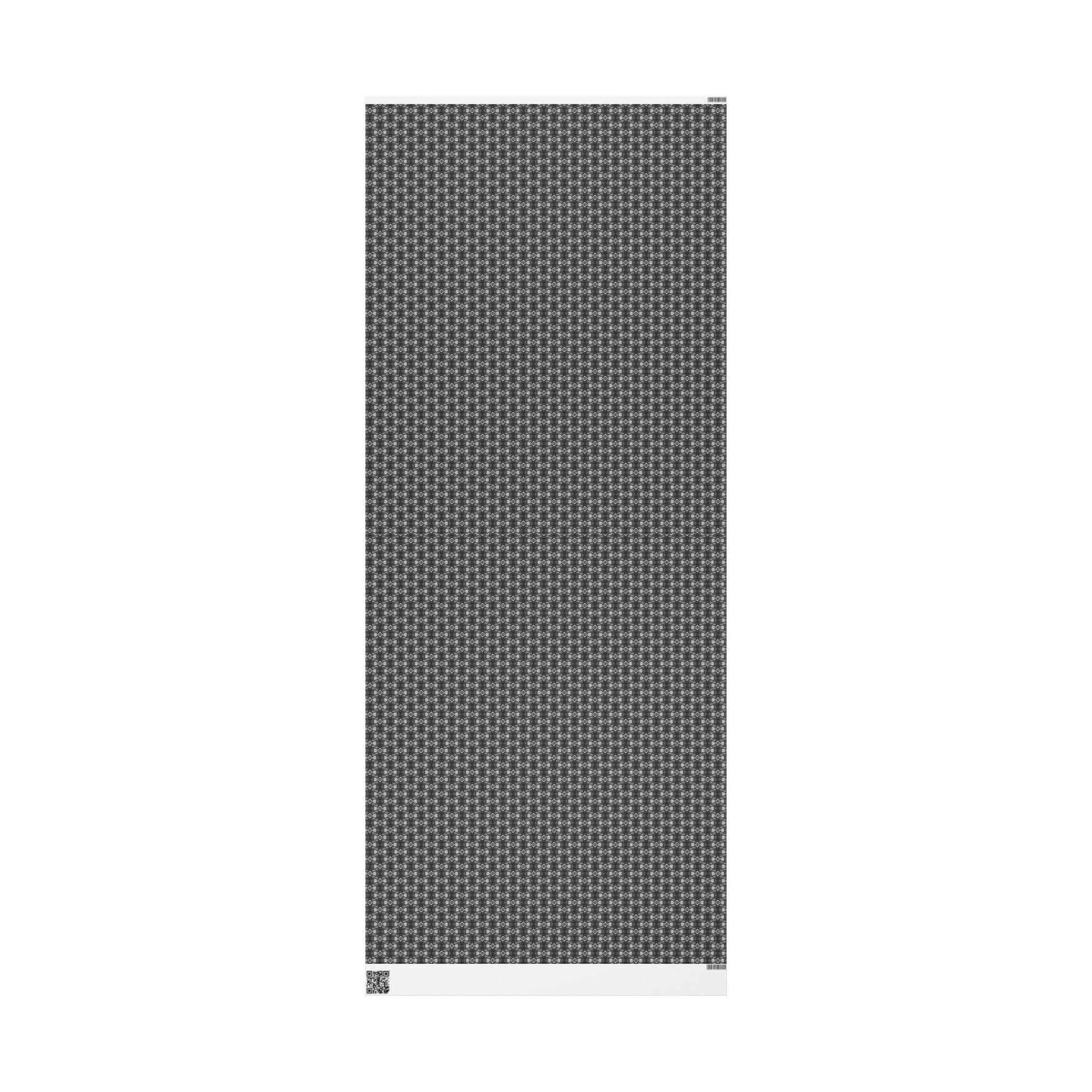 Love (White, Black Background) Heavy Wrapping Paper