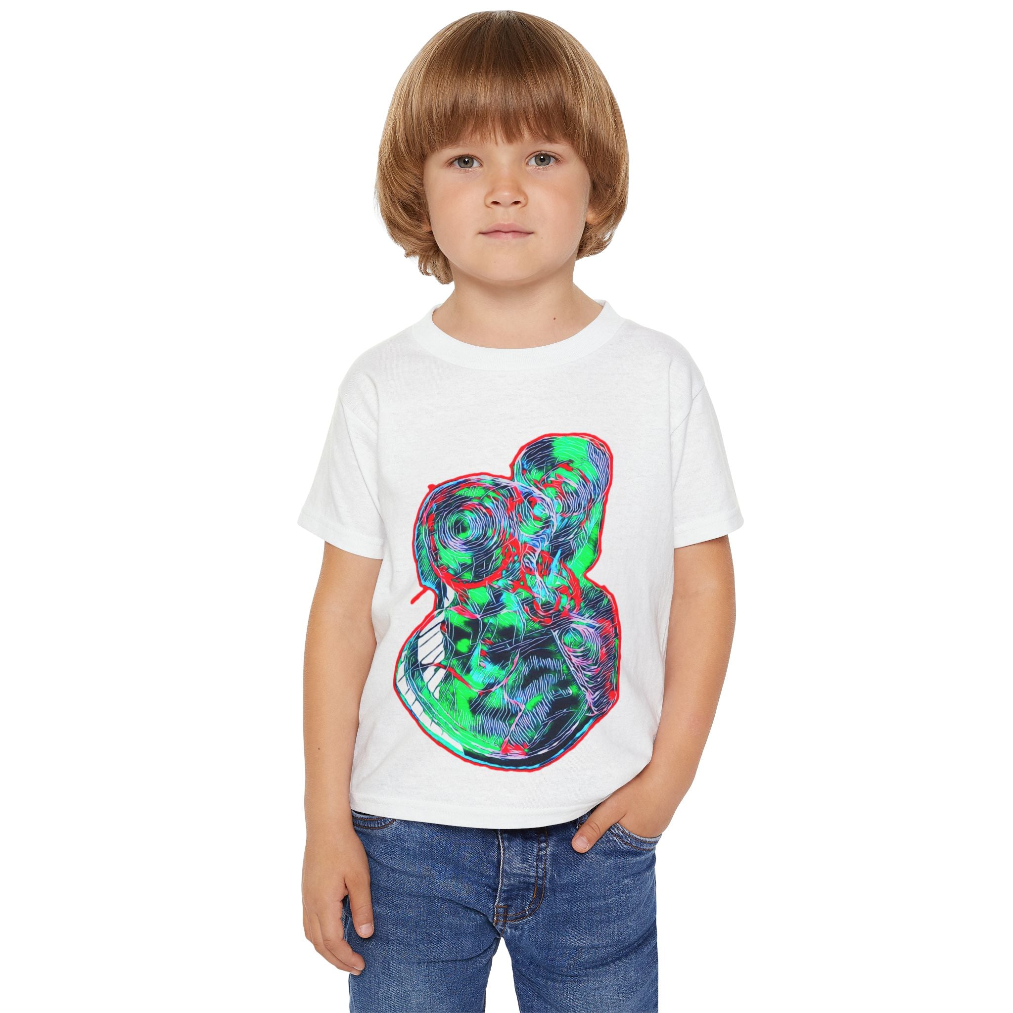 Curiosity (Green & Red) Heavy Cotton™ Toddler T-shirt