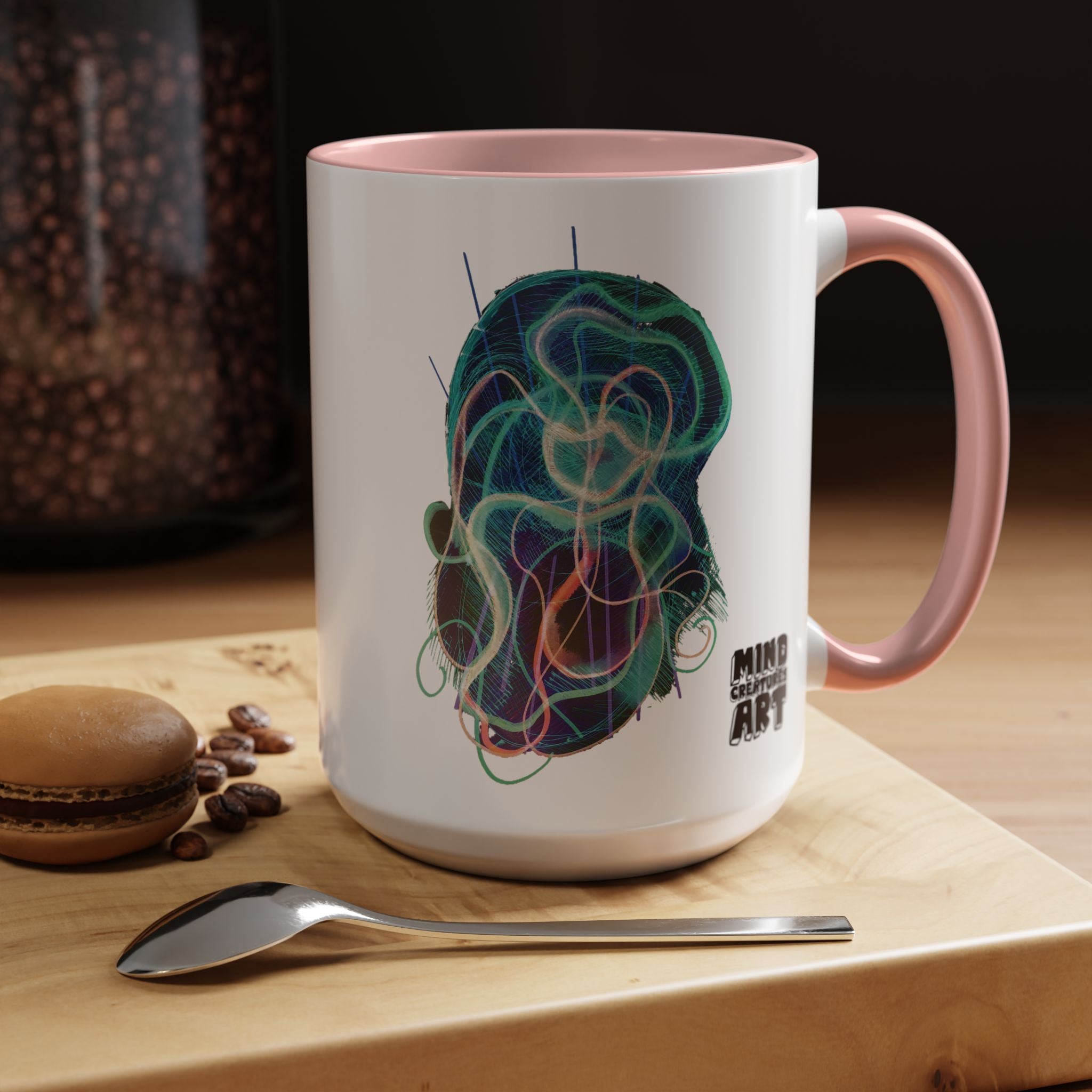 Davy Jones (Electric Teal) Accent Coffee Mug (11oz, 15oz)