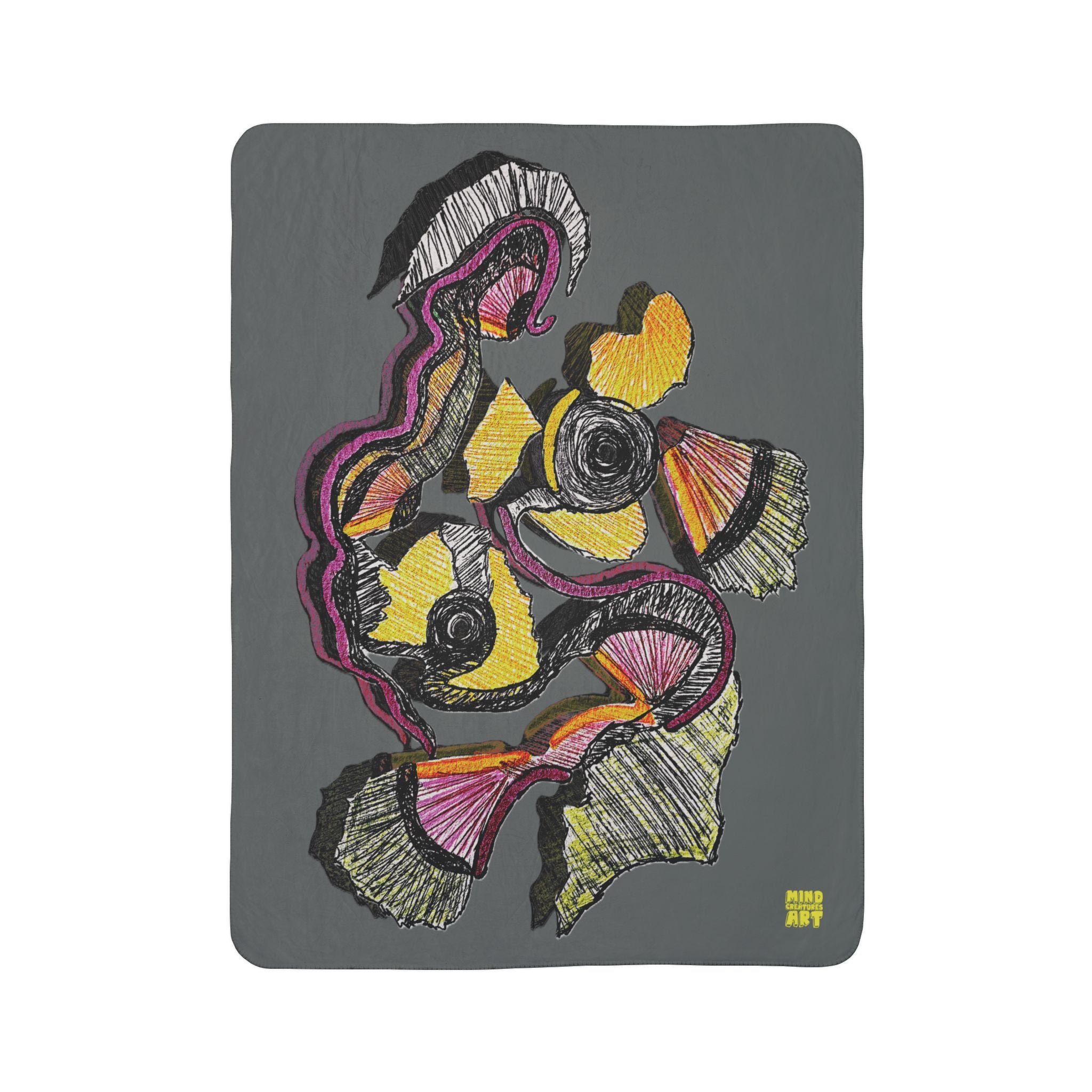 Crimson Teacher (Dark Gray Background) Fleece Sherpa Blanket