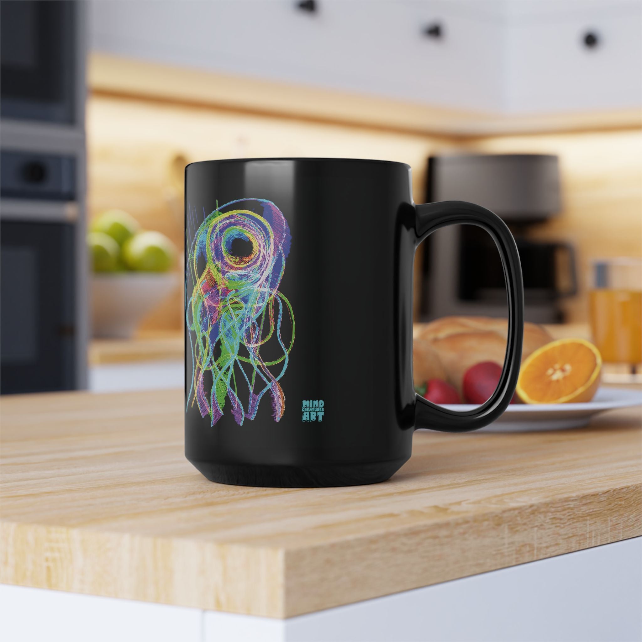 Jelly Jam (Neon) Black Ceramic Mug (11oz, 15oz)