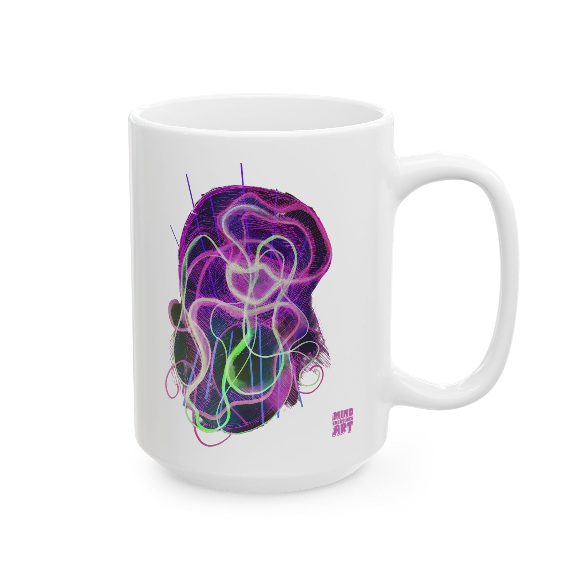Davy Jones (Electric Purple) White Ceramic Mug, (11oz, 15oz)