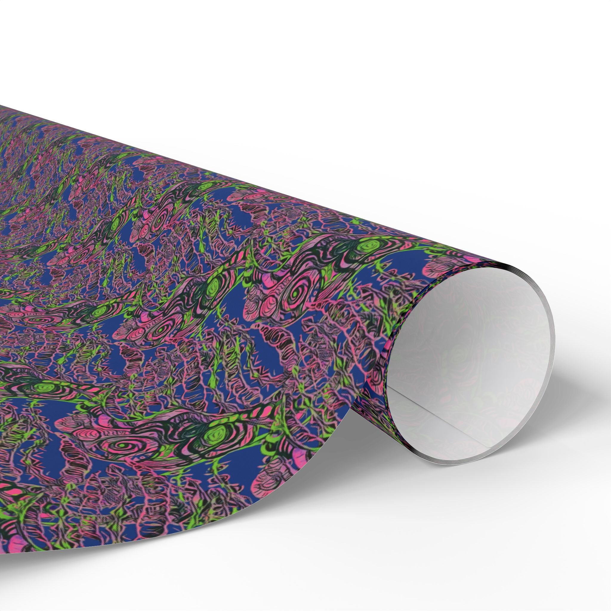 Vessel (Neon, Blue Background) Heavy Wrapping Paper