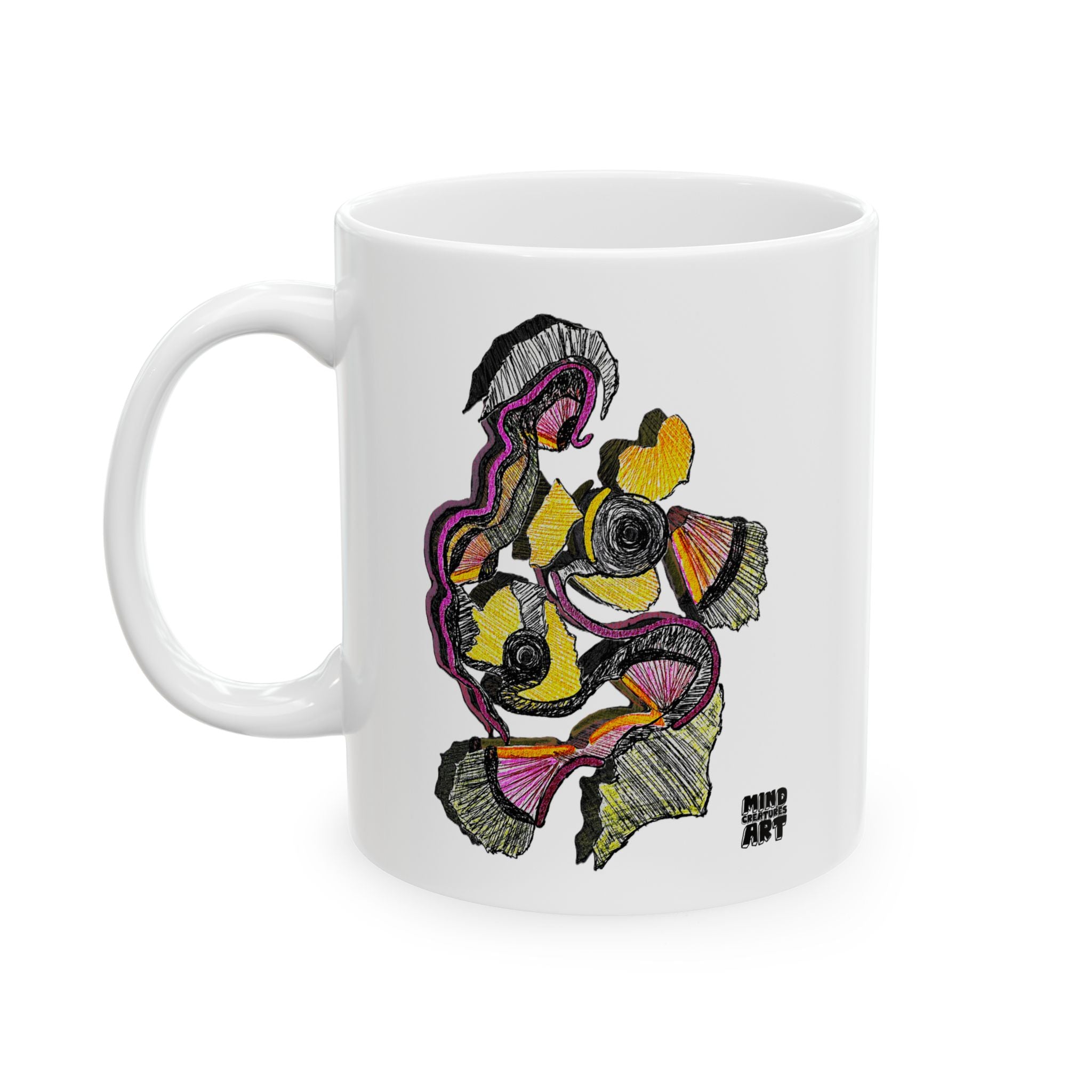 Crimson Teacher White Ceramic Mug, (11oz, 15oz)