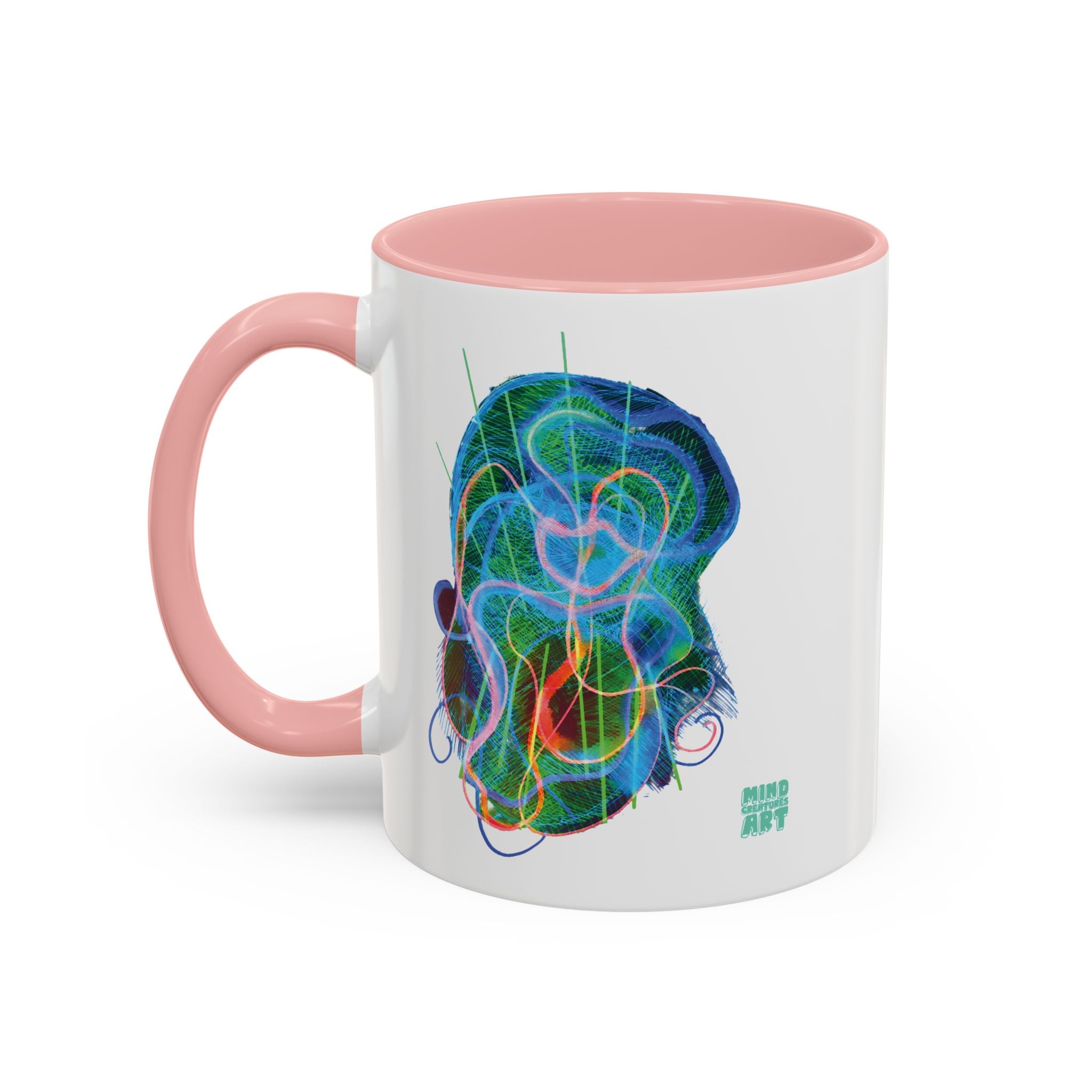 Davy Jones (Electric Blue & Green) Accent Coffee Mug (11oz, 15oz)