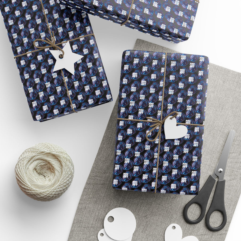 Who Are You? (Black Background, White Logo) Heavy Wrapping Paper