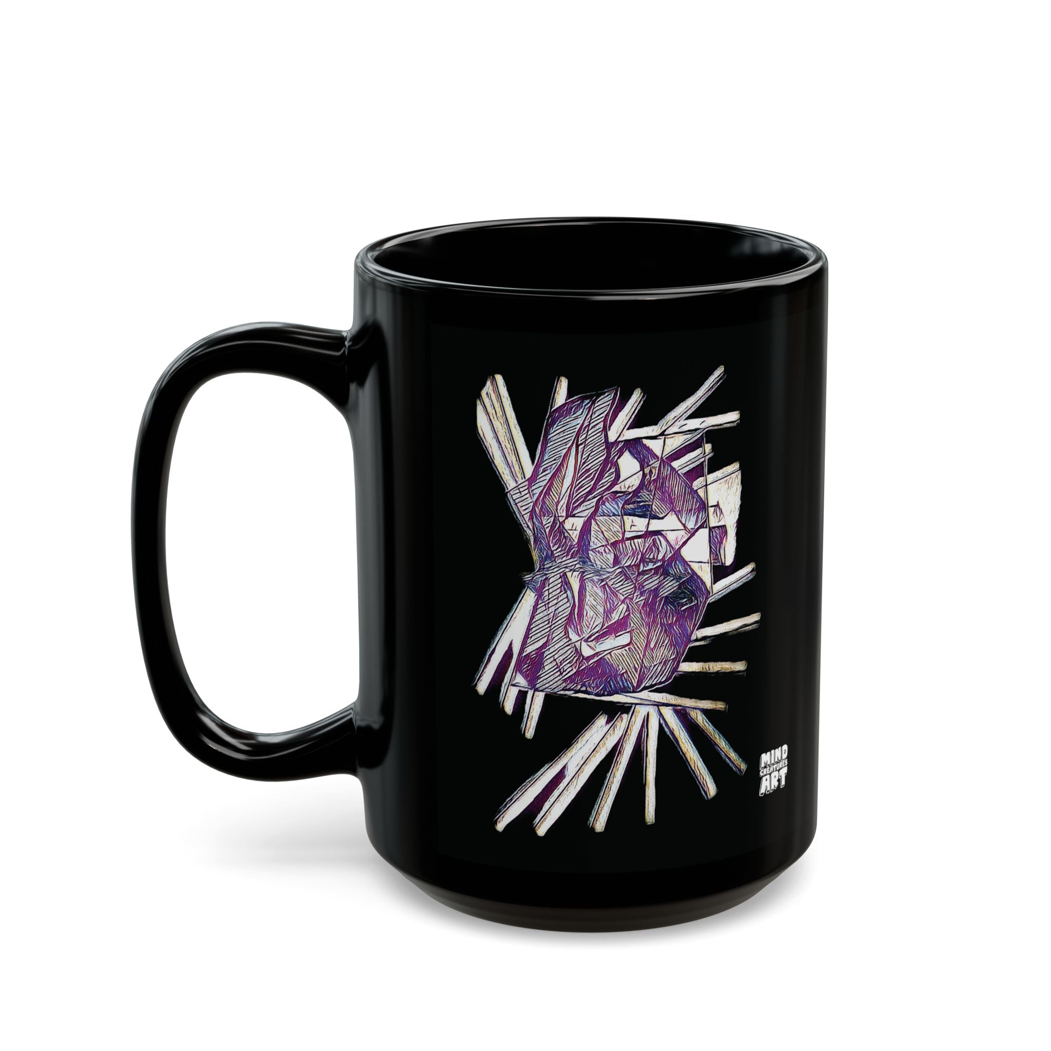 Lightspeed (Purple) Black Ceramic Mug (11oz, 15oz)