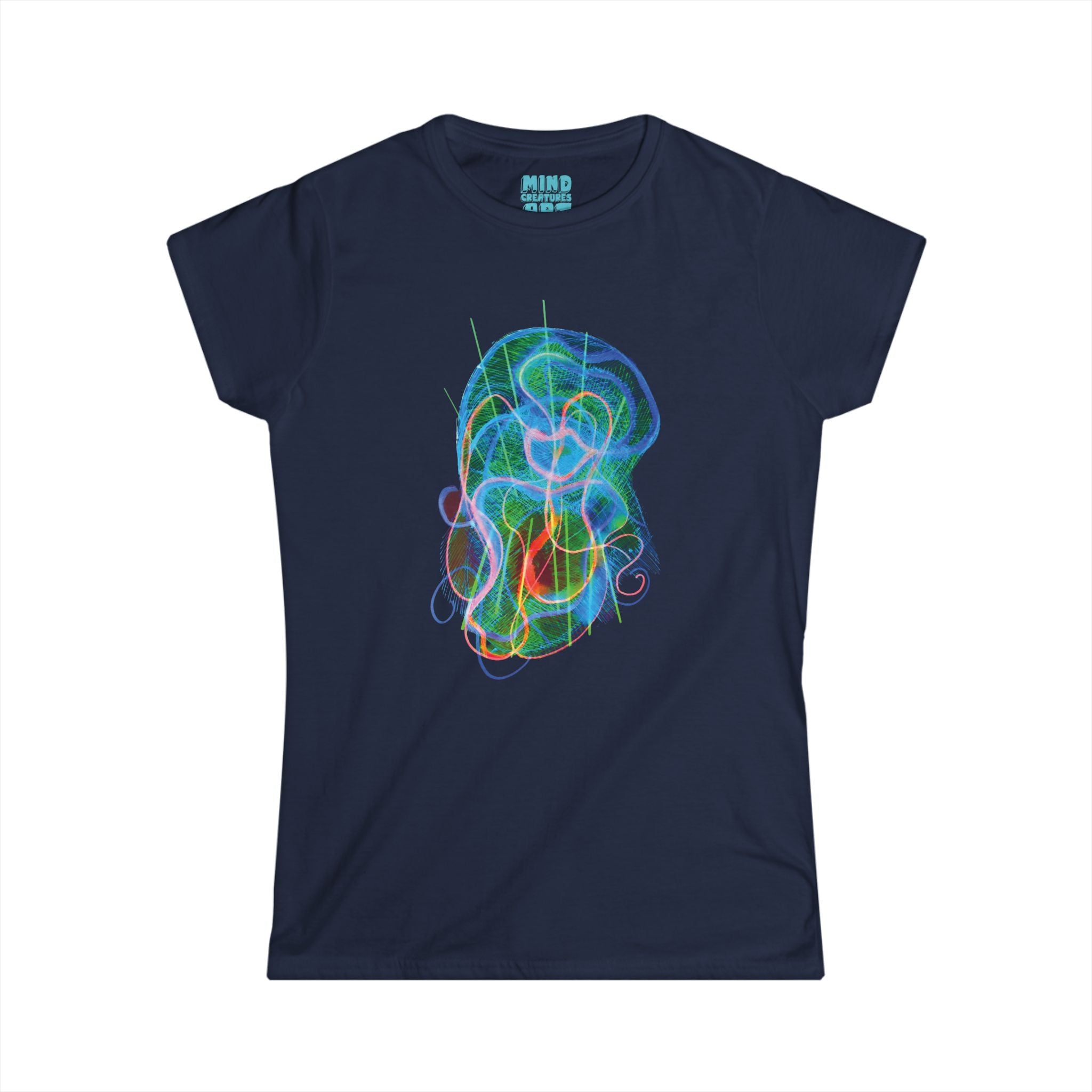 Davy Jones (Electric Green & Blue) Women's Softstyle Tee
