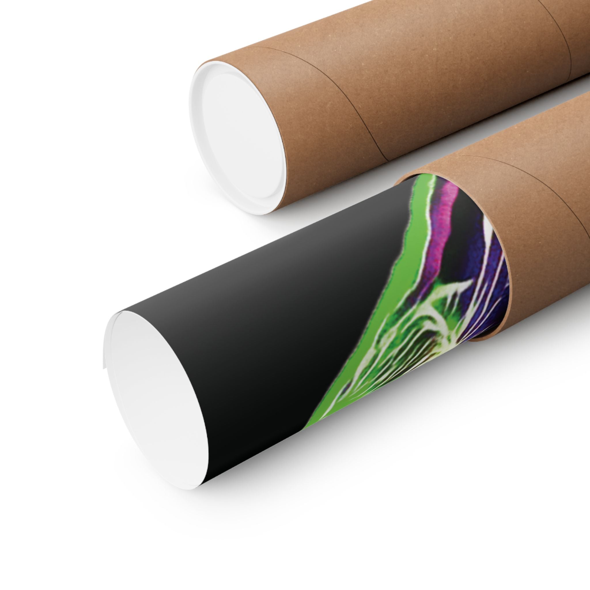 Curiosity (Electric Green, Black Background) Matte Poster