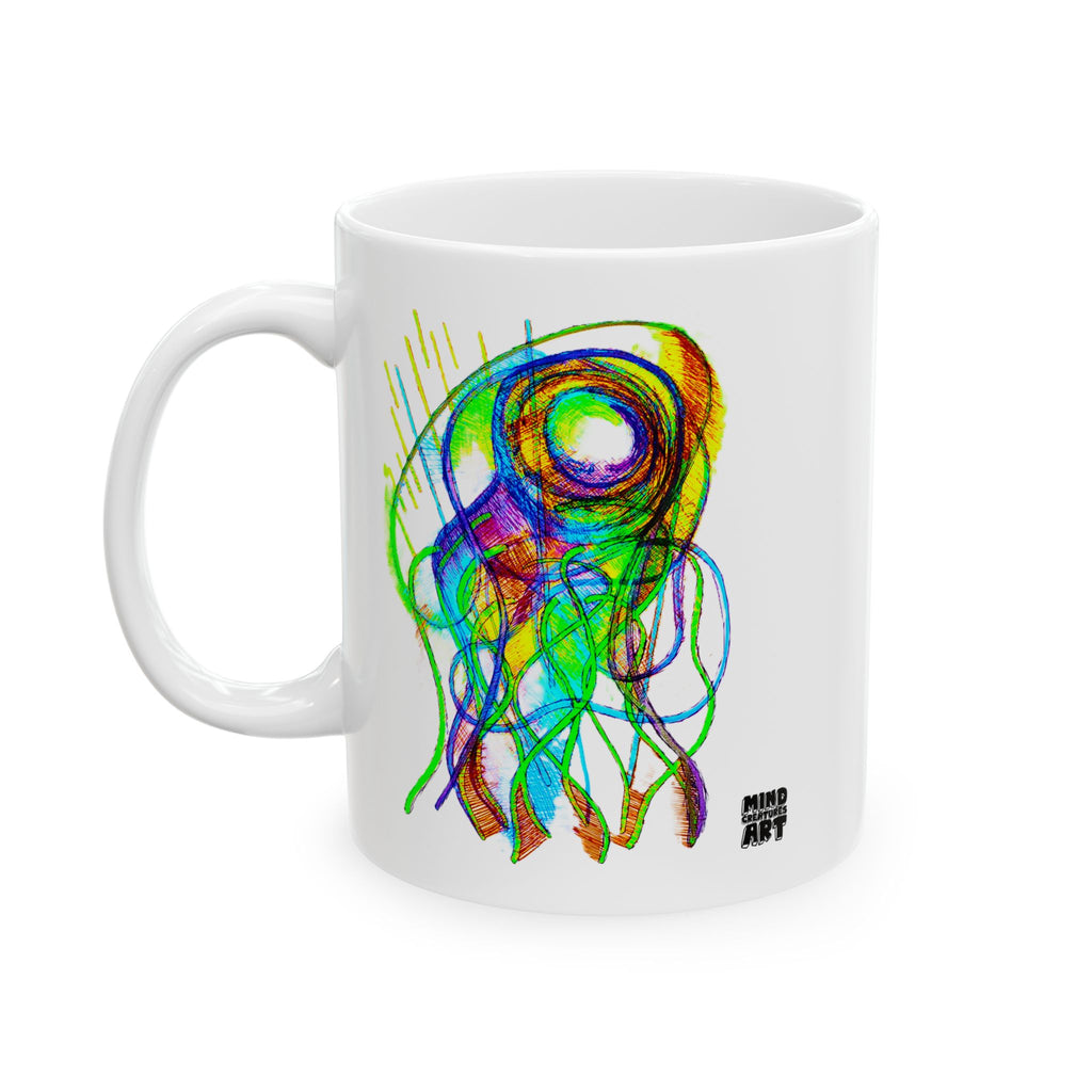 Jelly Jam White Ceramic Mug, (11oz, 15oz)