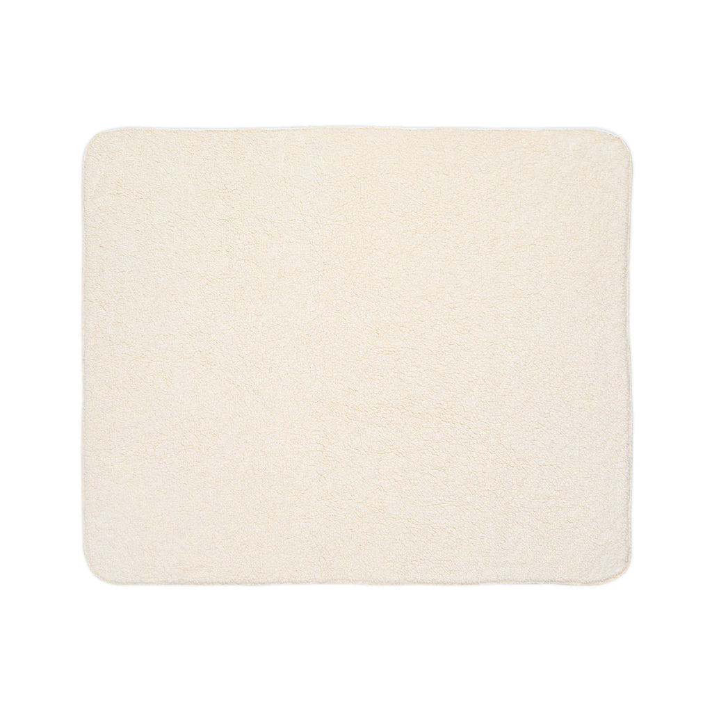 Love (Yellow, Dark Blue Background) Fleece Sherpa Blanket