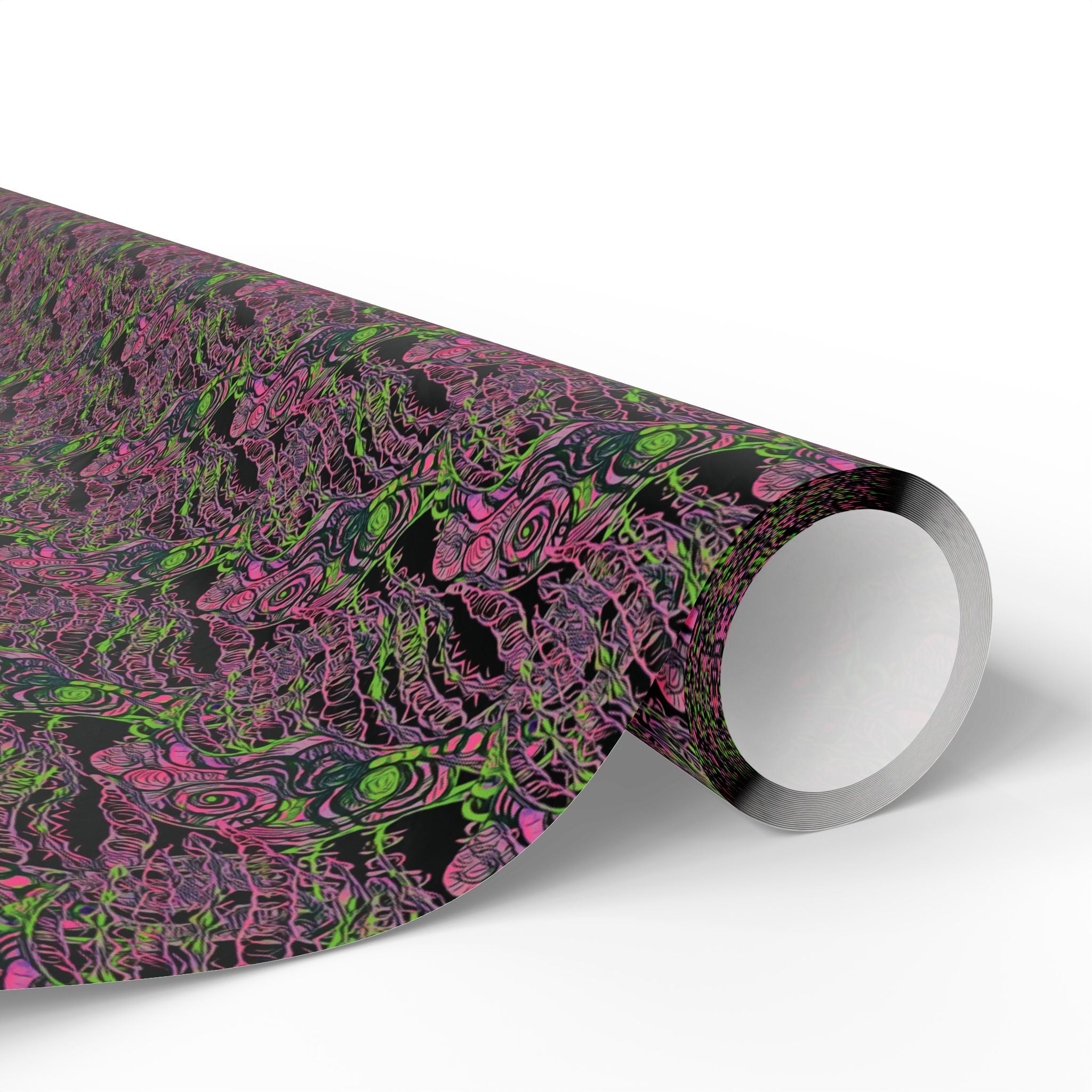 Vessel (Neon, Black Background) Heavy Wrapping Paper